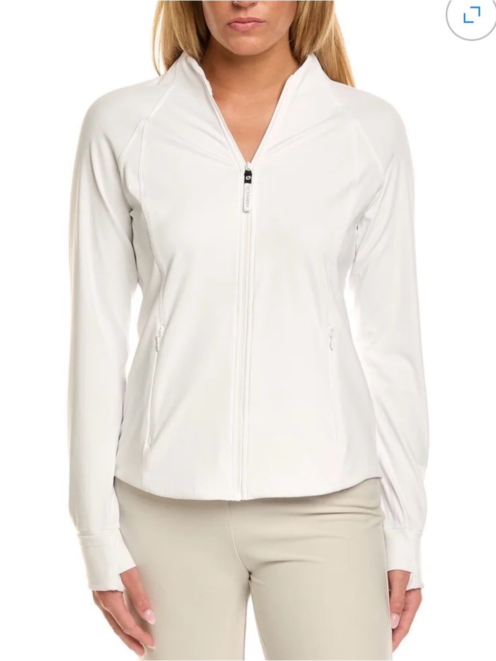 IBKUL Women’s White PerformanceJacket Zip M